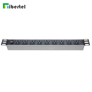 US Type PDU Socket 9 Ways 1U 19 inch with Switch