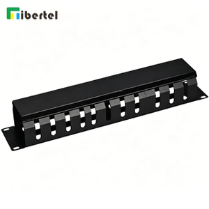 19" rack mount cable management with 24 rings