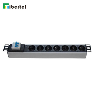 7 Ways France Type PDU Socket with Switch and without Power Cable 