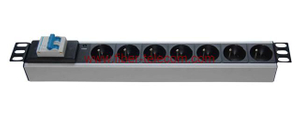 7 Ways France Type PDU Socket with Switch and without Power Cable 