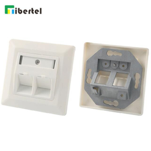 2-port Germany Type Bevelled FTP Face Plate