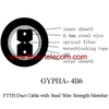 GYPHA-4B6 FTTH Duct Cable 4 Core with 0.4mm Steel Wire Strength Member