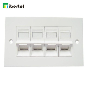 4-port UK Type Flat Faceplate
