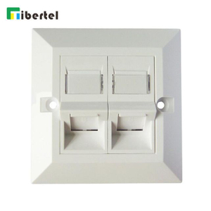 2-port UK Type Bevelled Faceplate 