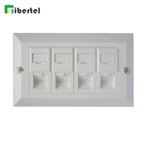 4-port UK Type Bevelled Faceplate
