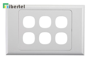 6-port Australia type Face Plate TJ02E4006
