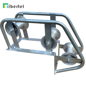 Manhole Edge Rollers with 3 Rollers TJ07CR108 Galvanised tube 3 rollers 90mm diameter corner roller