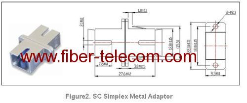 SC simplex metal housing adaptor