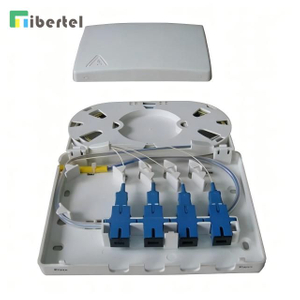 Wall mounted plastic indoor fiber terminal box 4 cores 