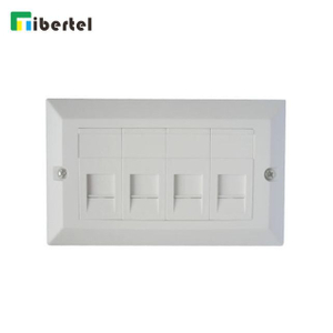 4-port UK Type Bevelled Faceplate