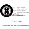 GYPHA-1B6 FTTH Duct Cable 1 Core with 0.4mm Steel Wire Strength Member