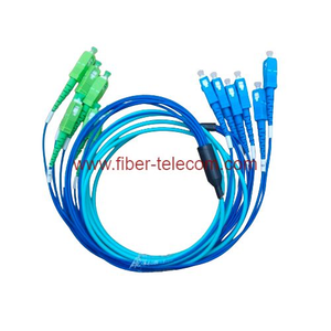 SC To SC MM OM3 6 Core Fiber Optic Fan Out Patch Cord