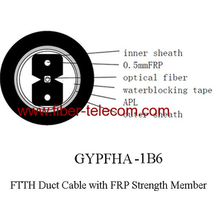 GYPFHA-1B6 FTTH Duct Cable 1 Core with 0.5mm FRP Strength Member