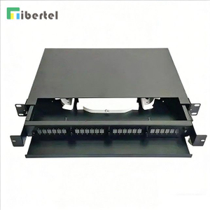Slide Type Fiber Optic Patch Panel 1U with Removeable Adaptor Panels